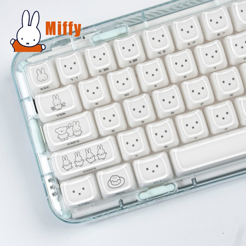 Kawaii Miffy Keycaps Cute Rabb - Pc Gaming Lounge recension och pris